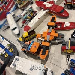 Huge LEGO vintage lot Firetrucks, Boats, Airplanes, Minifigures, Asst Parts