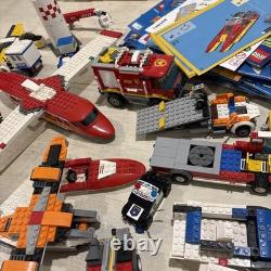 Huge LEGO vintage lot Firetrucks, Boats, Airplanes, Minifigures, Asst Parts