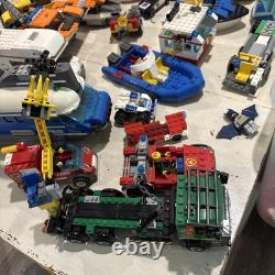 Huge LEGO vintage lot Firetrucks, Boats, Airplanes, Minifigures, Asst Parts