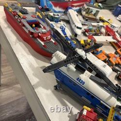 Huge LEGO vintage lot Firetrucks, Boats, Airplanes, Minifigures, Asst Parts