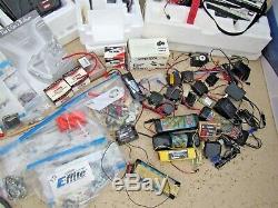 Huge Lot Vintage Rc Remote Control Airplane Car Boat Parts Futaba Hitec Servos