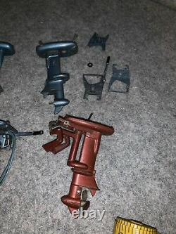 Huge Lot of Vintage Battery Operated Toy Outboard Boat Motor Parts (Lot #10B)