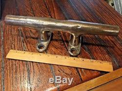 Huge Vintage Cast Bronze Herreshoff Cleat 12 Long 3 3/4 Tall Lots Of Character