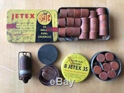 JETEX MOTOR AND FUEL TABLETS WITH FUSE VINTAGE TETHER CAR or BOAT PARTS BOXED