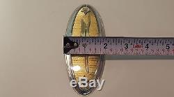 JOHNSON OUTBOARD GOLDEN SEA HORSE MEDALLION EMBLEM 1957-1958 VINTAGE NOS