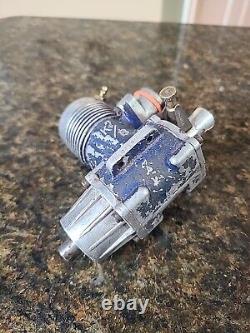 KB Outboard 7.5 VINTAGE RC Boat Gas Engine Motor For Parts Or Repair TURNS OVER