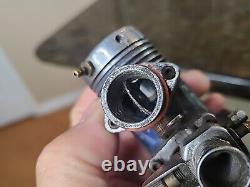 KB Outboard 7.5 VINTAGE RC Boat Gas Engine Motor For Parts Or Repair TURNS OVER
