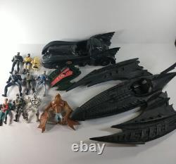 Kenner Batman lot 80s 90's Batmobile Bat Wing Batman Robin Figures parts more