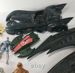 Kenner Batman lot 80s 90's Batmobile Bat Wing Batman Robin Figures parts more