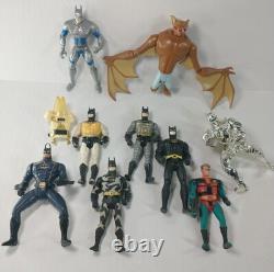 Kenner Batman lot 80s 90's Batmobile Bat Wing Batman Robin Figures parts more