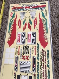 Kyosho vintage Marine Boat parts 94301 Flap Set Prop Huge Decal Sheet Jet Arrow