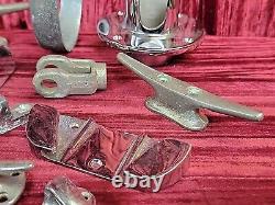 LARGE Vintage Boat Cleat Handle Mixed Lot + different parts ESTATE AS FOUND