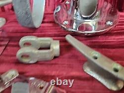 LARGE Vintage Boat Cleat Handle Mixed Lot + different parts ESTATE AS FOUND