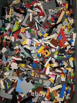 LEGO 10 Lbs Bulk lot Random Pull + 10 Minifigs Authentic Cleaned Parts Mix h0