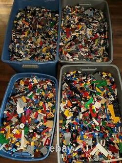 LEGO 10 Lbs Bulk lot Random Pull + 10 Minifigs Authentic Cleaned Parts Mix h2