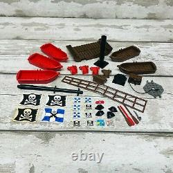 LEGO Pirate Ship Parts Bundle Hull, Boats, Maps and Treasure Chests Original