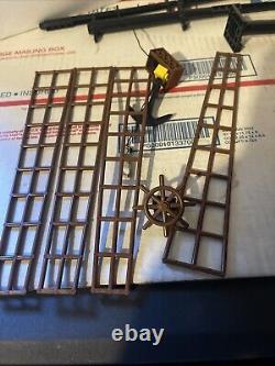 LEGO Pirates I Boat hull, masts, parts from Black Seas Barracuda 6285 (1989)