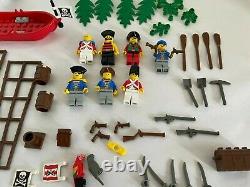 LEGO Vintage Pirate Parts Lot- 7 mini figures, Weapons, Flags, boat, parrots