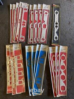 LOT OF NEW OLD STOCK Racing Exhaust Gaskets 21 Pairs 1960s 1970s GASSER NOS