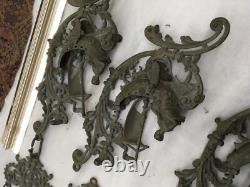 Large 1891 Hanging Oil Lamp Frame Woman on boats Parts