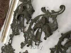 Large 1891 Hanging Oil Lamp Frame Woman on boats Parts