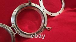 Large Bronze Porthole 12 Diameter 8 Glass Vintage Boat Parts Port Hole