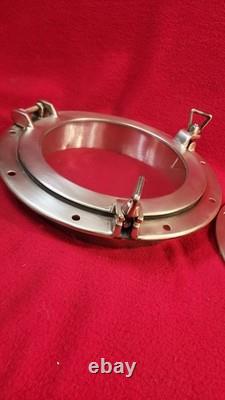 Large Bronze Porthole 12 Diameter 8 Glass Vintage Boat Parts Port Hole
