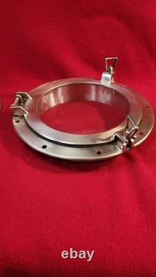 Large Bronze Porthole 12 Diameter 8 Glass Vintage Boat Parts Port Hole