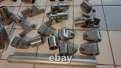 Large Lot Of Rare Vintage Chris Craft Boat Railing Ends Parts Pieces Brackets