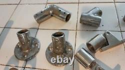 Large Lot Of Rare Vintage Chris Craft Boat Railing Ends Parts Pieces Brackets