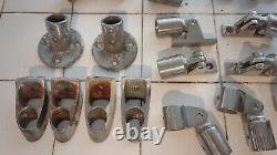 Large Lot Of Rare Vintage Chris Craft Boat Railing Ends Parts Pieces Brackets