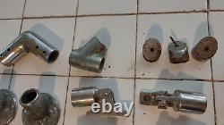 Large Lot Of Rare Vintage Chris Craft Boat Railing Ends Parts Pieces Brackets