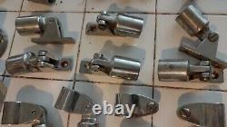 Large Lot Of Rare Vintage Chris Craft Boat Railing Ends Parts Pieces Brackets