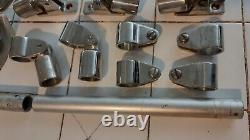 Large Lot Of Rare Vintage Chris Craft Boat Railing Ends Parts Pieces Brackets