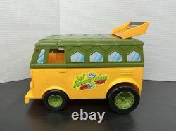 Large Lot Vtg 90s TMNT Mixed Lot Van Boat Motorcycle Figures Helicopter Parts