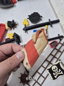 Large Lot of Vintage Lego Pirate Ship Parts Pieces Replacement Boat Hull Flags+