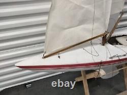 Large Vintage RC Model Remote Control Sailboat No Remote, Parts or Repair 38