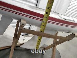Large Vintage RC Model Remote Control Sailboat No Remote, Parts or Repair 38