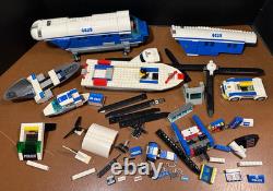 Lego City police boat car Helicopter parts printed pieces some vtg incomplete