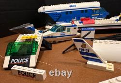 Lego City police boat car Helicopter parts printed pieces some vtg incomplete