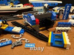 Lego City police boat car Helicopter parts printed pieces some vtg incomplete