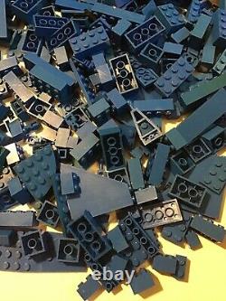 Lego Lot Of 500 BLUE Bricks Parts Bulk Building Blocks Boat Plane City Vintage