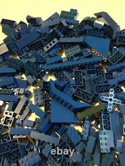 Lego Lot Of 500 BLUE Bricks Parts Bulk Building Blocks Boat Plane City Vintage