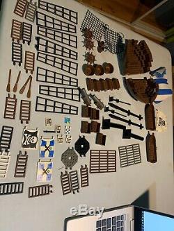 Lego Vintage Pirate Imperial Boat & Parts Sail Rigging Cannon Flag Treasure Lot