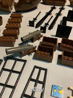 Lego Vintage Pirate Imperial Boat & Parts Sail Rigging Cannon Flag Treasure Lot