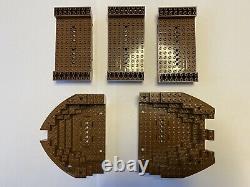 Lego Vintage Pirates Black Seas Barracuda 6285 Brown Ship Hull (All 5 Parts)