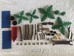 Lego Vintage Pirates Misc Parts Palm Trees Row Boat Rope Bridge Skull Flag 6254