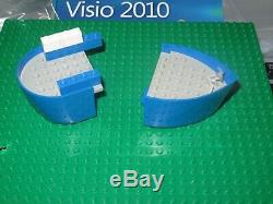 Lego vintage boat hull stern parts pieces blue old light gray x145 x147 rare