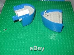 Lego vintage boat hull stern parts pieces blue old light gray x145 x147 rare
