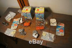 Lot 2 Deadstock Vintage Chrome Bar Buoy Boat Drink Vtg Can Holders & Spare Parts